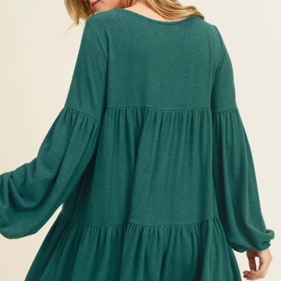 True Emerald Ruffled long Shirt - Picture 3 of 8